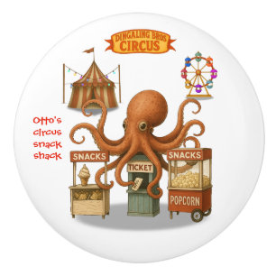Pomo De Cerámica Puesto de snacks del circo de Otto