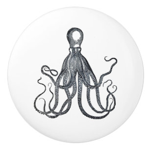 Pomo De Cerámica Pulpo con largos tentáculos Kraken Cthulhu