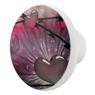 Pomo De Cerámica Pulverización cerámica del corazón