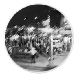 Pomo De Cerámica Punado de puerta blanco y negro foto abstracto