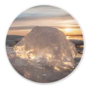 Pomo De Cerámica punado de puerta, foto hielo con forma de pescado