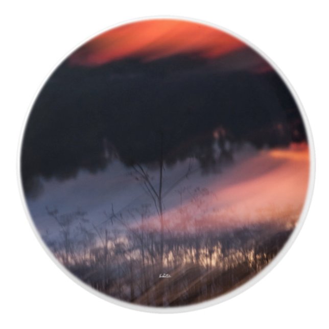 Pomo De Cerámica punado de puerta, fotografía abstracta (Anverso)