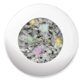 Pomo De Cerámica Puntos de Pastel de textura de granito blanco de g