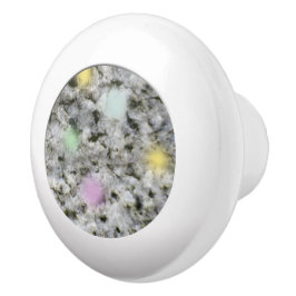 Pomo De Cerámica Puntos de Pastel de textura de granito blanco de g