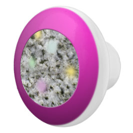 Pomo De Cerámica Puntos de Pastel de textura de granito blanco de g