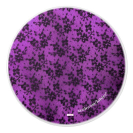 Pomo De Cerámica Purple Ceramic Pull