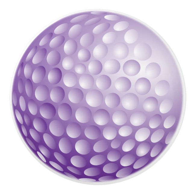 Pomo De Cerámica Purple Golf Ball (Anverso)