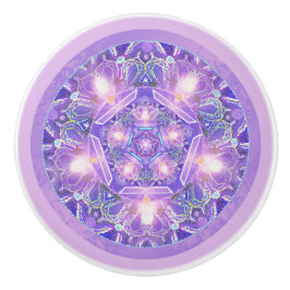 Pomo De Cerámica Púrpura W1