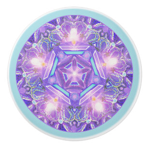 Pomo De Cerámica Púrpura W1