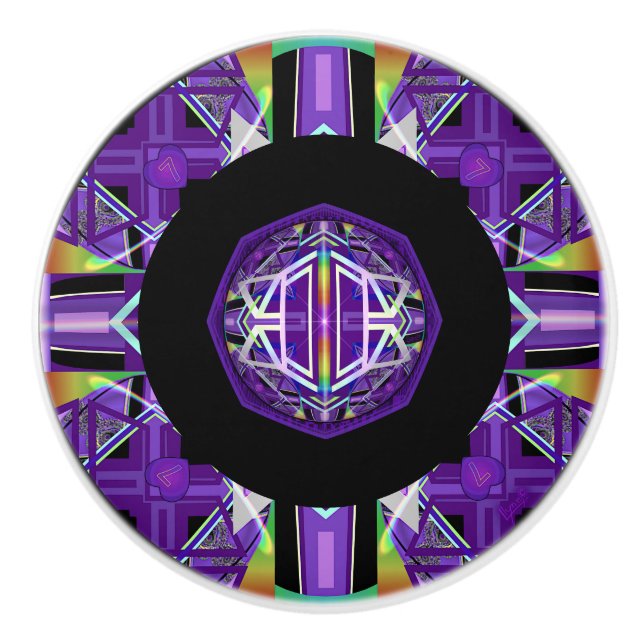 Pomo De Cerámica Púrpura W3 (Anverso)