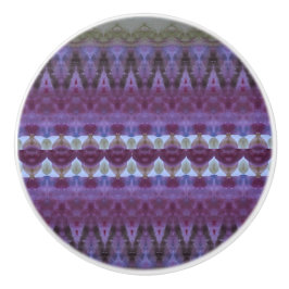 Pomo De Cerámica Púrpura y azul