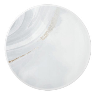 Pomo De Cerámica Purpurina de textura de piedra de pastel de mármol