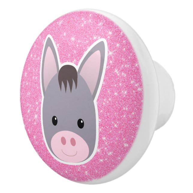 Pomo De Cerámica Purpurina Donkey (Derecha)