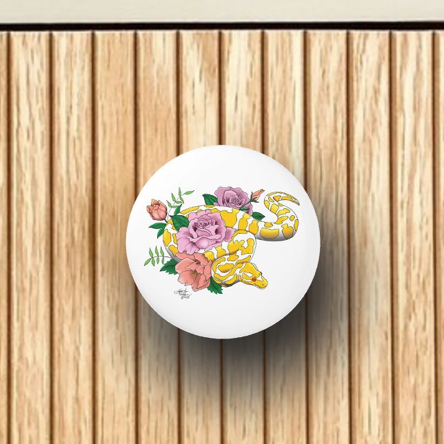 Pomo De Cerámica Python albino blanco amarillo (Subido por el creador)