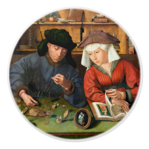 Pomo De Cerámica Quentin Matsys - El prestamista y su esposa