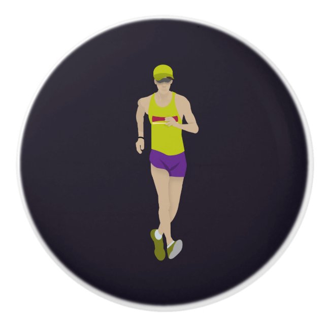 Pomo De Cerámica Race Walking (Anverso)