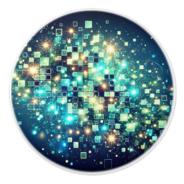 Pomo De Cerámica Radiant Pixel Bokeh