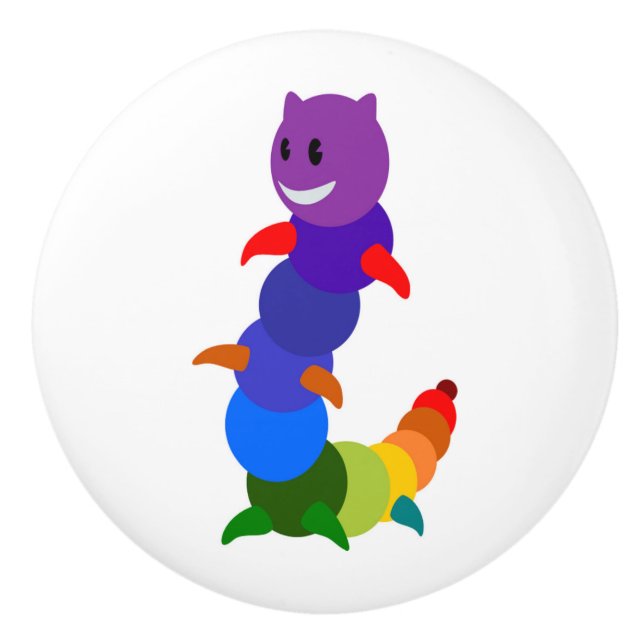 POMO DE CERÁMICA RAINBOW CATERPILLAR (Anverso)