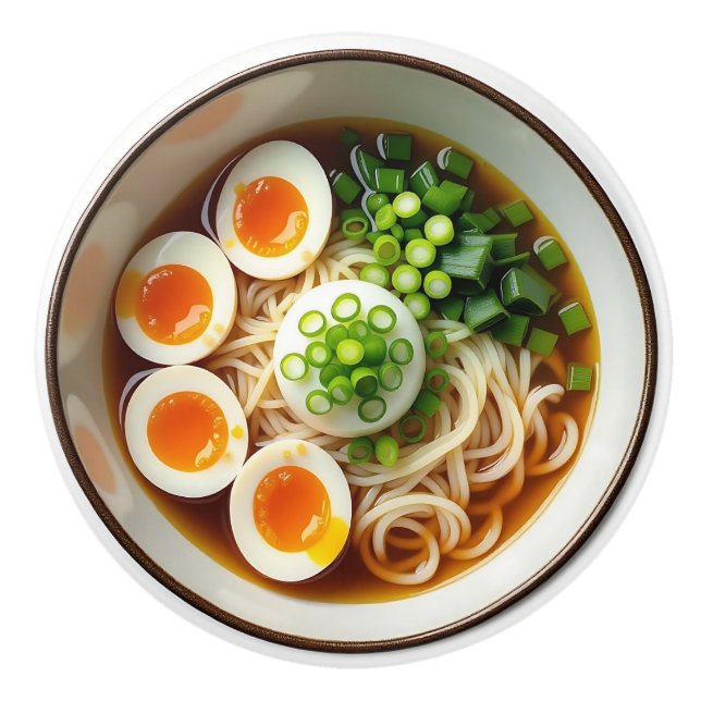 Pomo De Cerámica Ramen Noodles Soup with Eggs (Anverso)