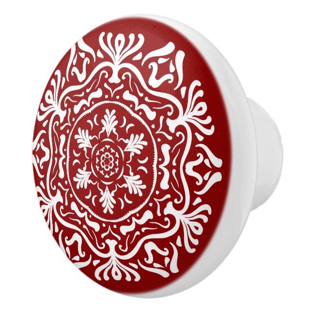 Pomo De Cerámica Raspberry Mandala (Derecha)