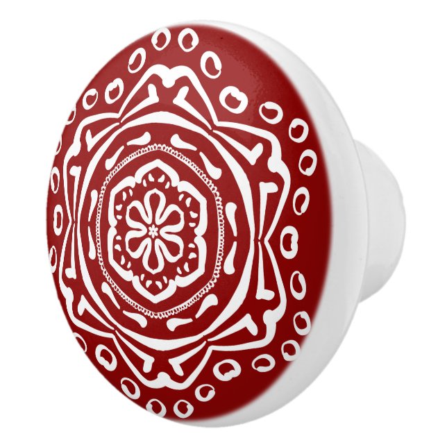 Pomo De Cerámica Raspberry Mandala (Derecha)
