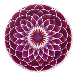 Pomo De Cerámica Raspberry y Dahlia morada