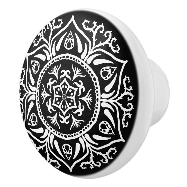 Pomo De Cerámica Raven Mandala (Derecha)
