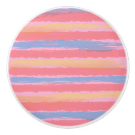 Pomo De Cerámica Rayas Acuarela Rosadas Azules Amarillas Bonitas 