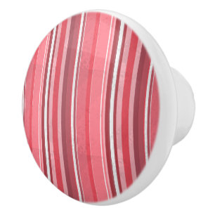 Pomo De Cerámica Rayas rosadas y agudas