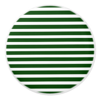 Pomo De Cerámica Rayas verdes y blancas