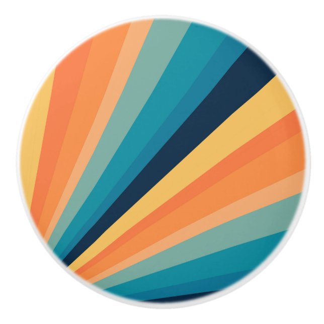 Pomo De Cerámica Rayos solares retro (Anverso)