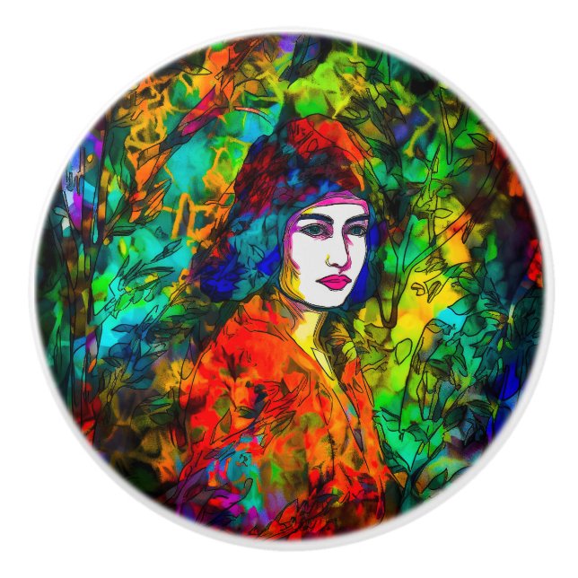 Pomo De Cerámica Red Beret (Anverso)