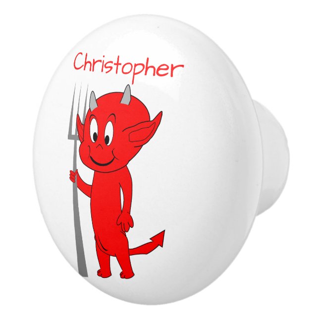 Pomo De Cerámica Red Devil Design Personalised (Derecha)