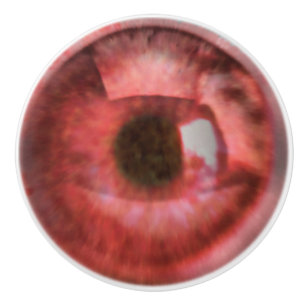 Pomo De Cerámica Red Eyeball