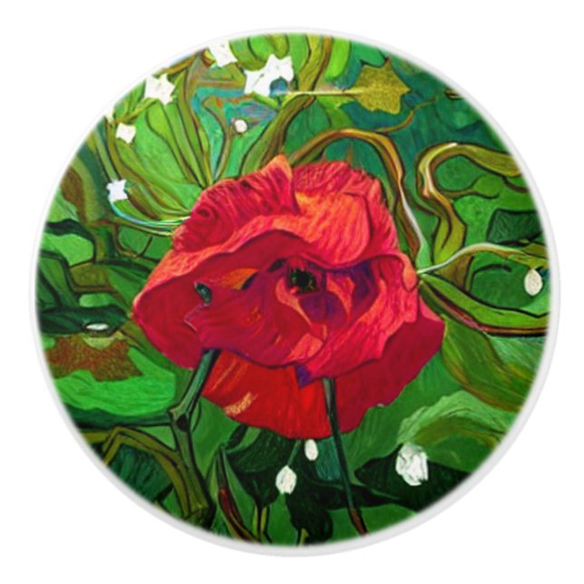 POMO DE CERÁMICA RED ROSE  (Anverso)