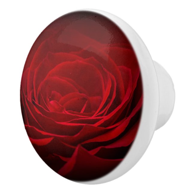 Pomo De Cerámica Red Rose Ceramic Knob (Derecha)
