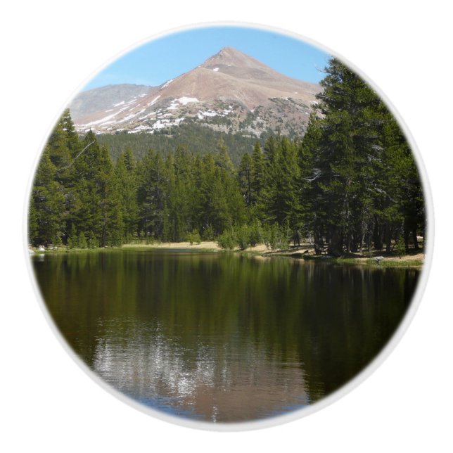 Pomo De Cerámica Reflejo del lago Yosemite (Anverso)