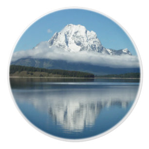 Pomo De Cerámica Reflejo del Monte Moran en Grand Teton