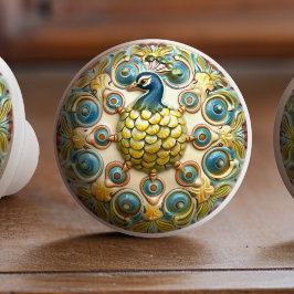 Pomo De Cerámica Regal Peacock Elegance Ceramic Knob Tira