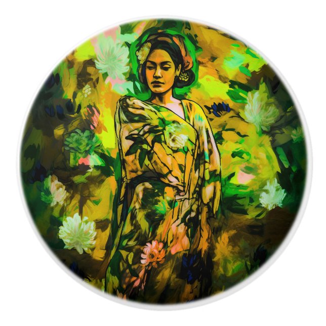 Pomo De Cerámica Regal Woman (Anverso)