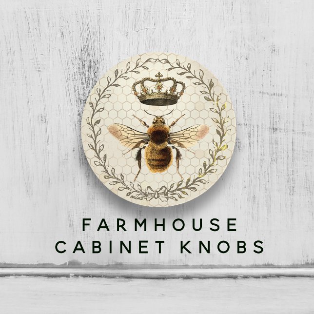 Pomo De Cerámica Reina moderna de cosecha (Modern Vintage Queen Bee Ceramic Knob)