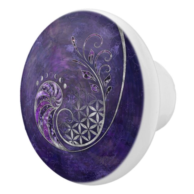 Pomo De Cerámica Relación de oro - Ornamento de geometría sagrada (Derecha)