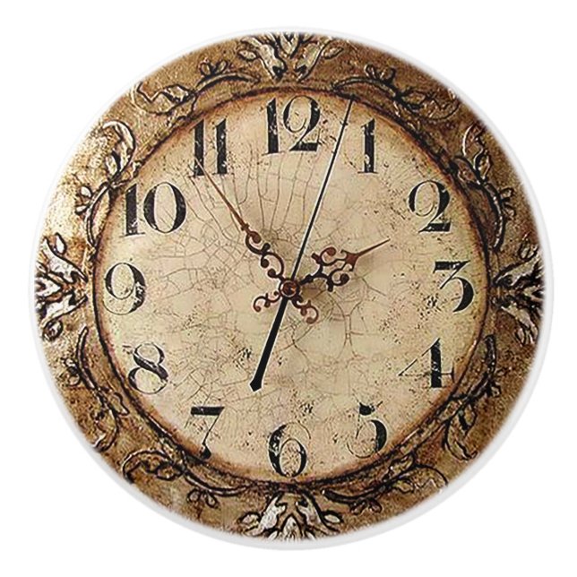 Pomo De Cerámica Reloj antiguo (Anverso)