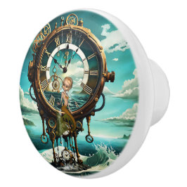 Pomo De Cerámica Reloj de vapor fantástico