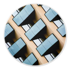 Pomo De Cerámica Resumen azul y beige