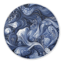 Resumen azul y blanco giratorio