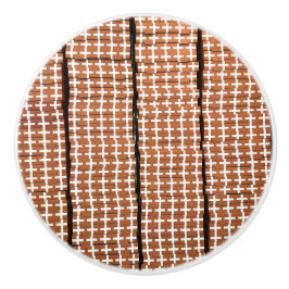 Pomo De Cerámica Resumen blanco y marrón