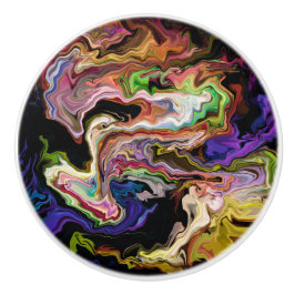 Pomo De Cerámica Resumen de colores Orquídea en la oscuridad