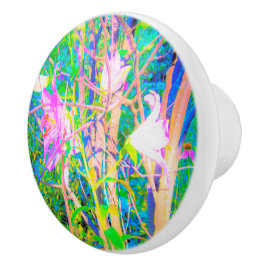 Pomo De Cerámica Resumen de lirios orientales en My Rubio Garden