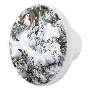 Pomo De Cerámica Resumen de nieve